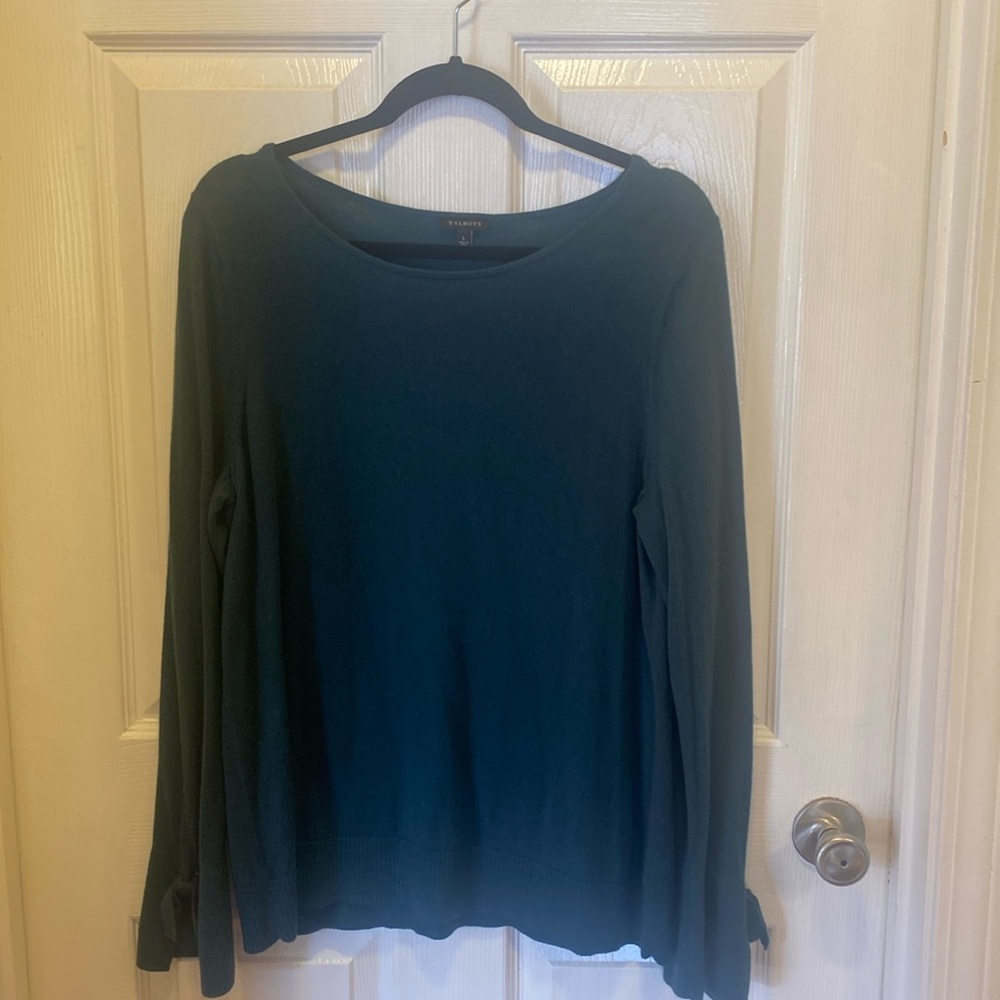 Talbots size large sweater teal blue